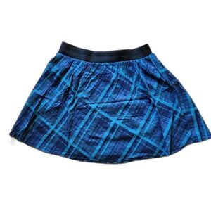 Energie Blue Plaid Cotton Mini Skirt Junior Size Large